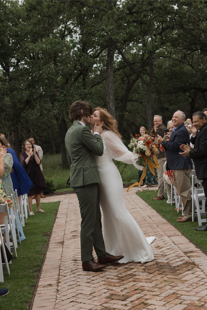 The ceremony lawn during a wedding at The Grand Lady Austin. 