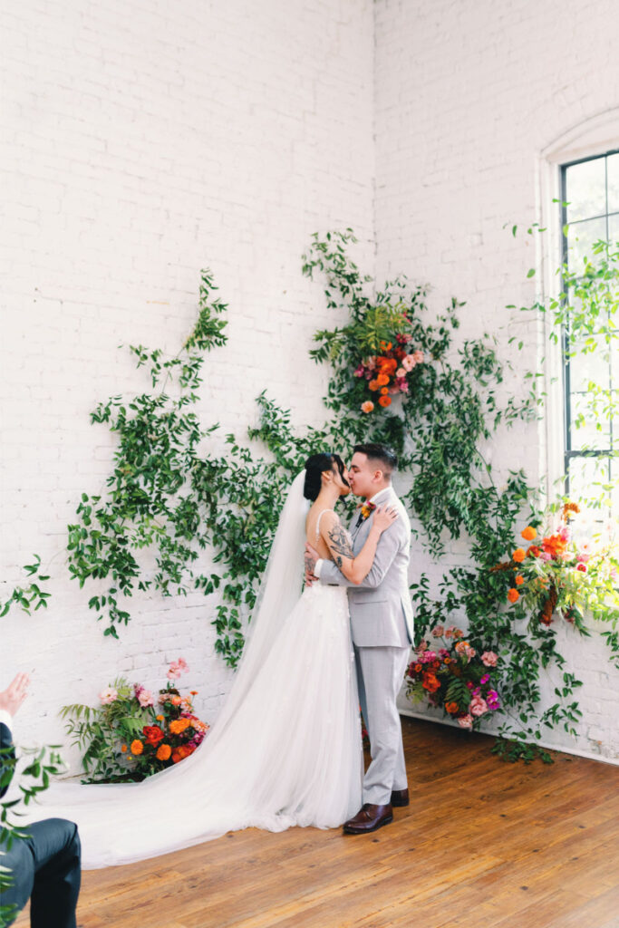 Wedding ceremony at One Eleven East Hutto.