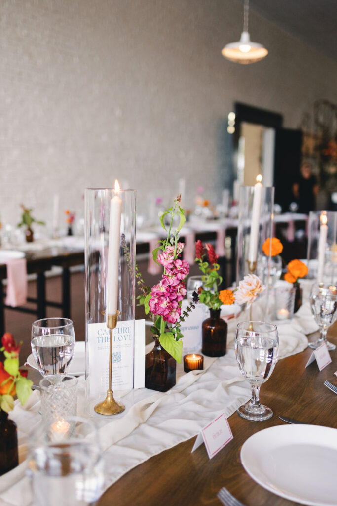 Whimsical wedding details at One Eleven East Hutto.