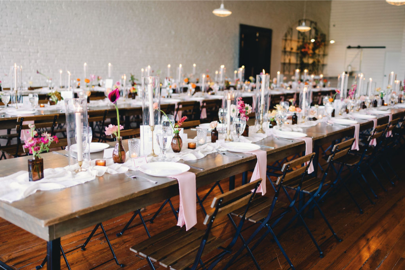 Whimsical wedding details at One Eleven East Hutto.
