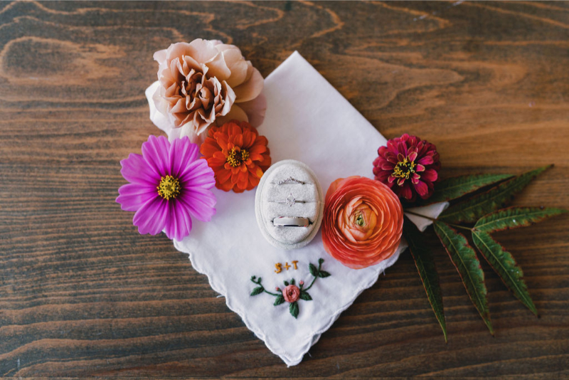 Wedding details at One Eleven East Hutto.
