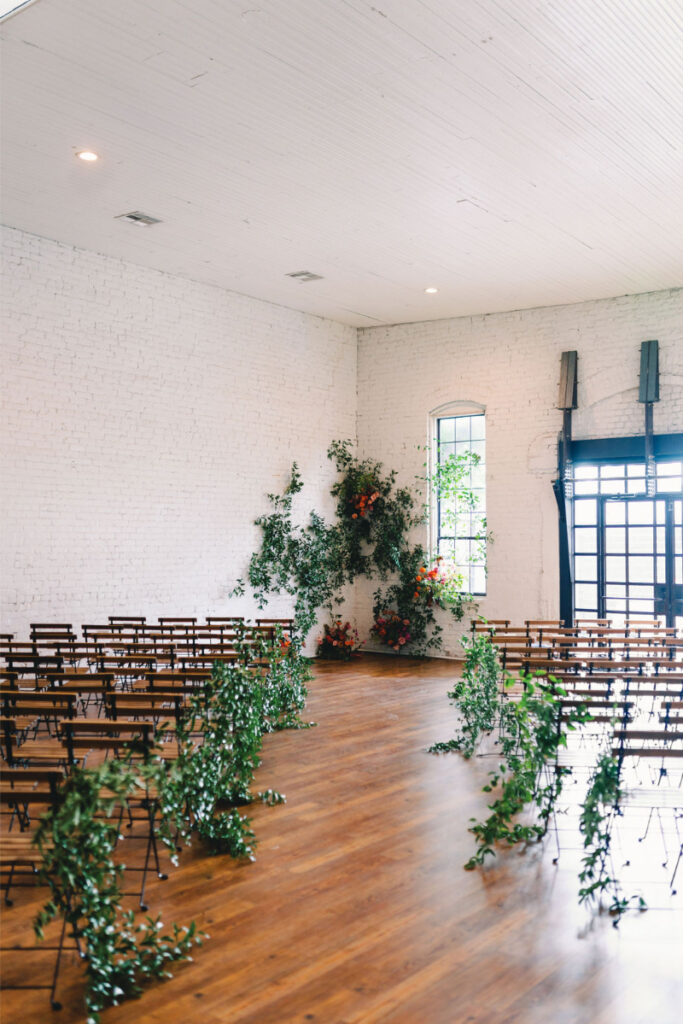 Ceremony space at One Eleven East Hutto.