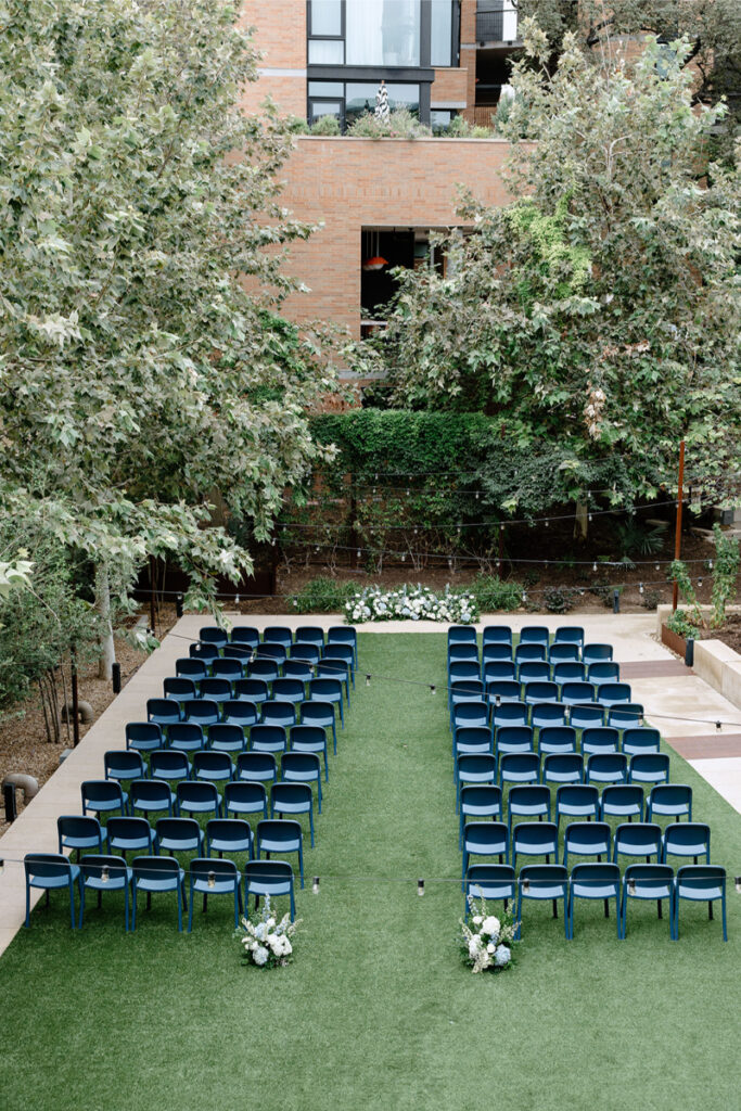 Modern garden wedding at Hotel Magdalena