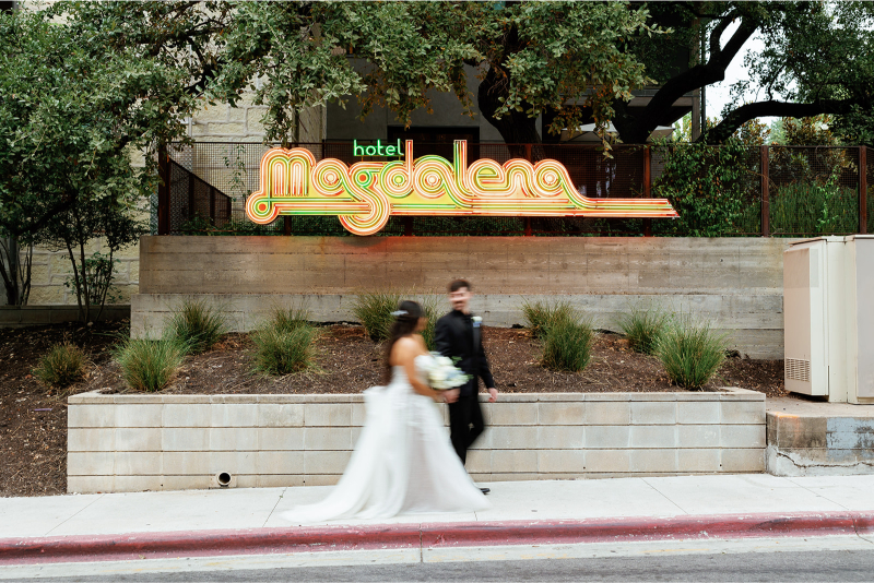Modern garden wedding at Hotel Magdalena