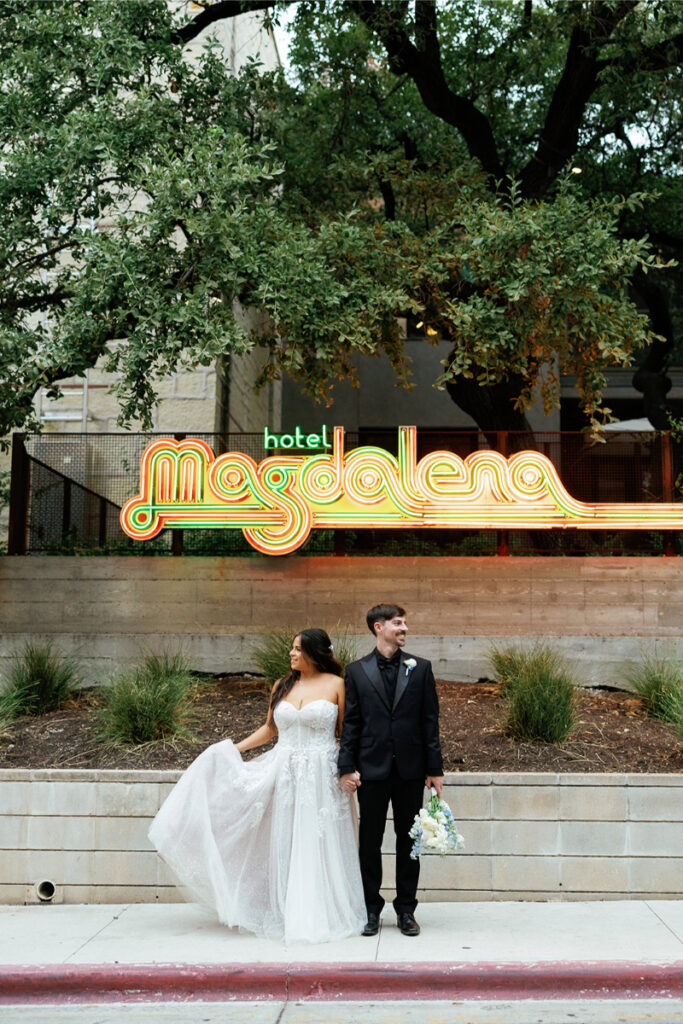 Modern garden wedding at Hotel Magdalena