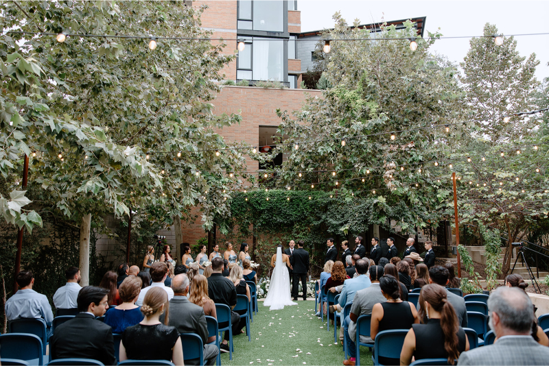 Modern garden wedding at Hotel Magdalena