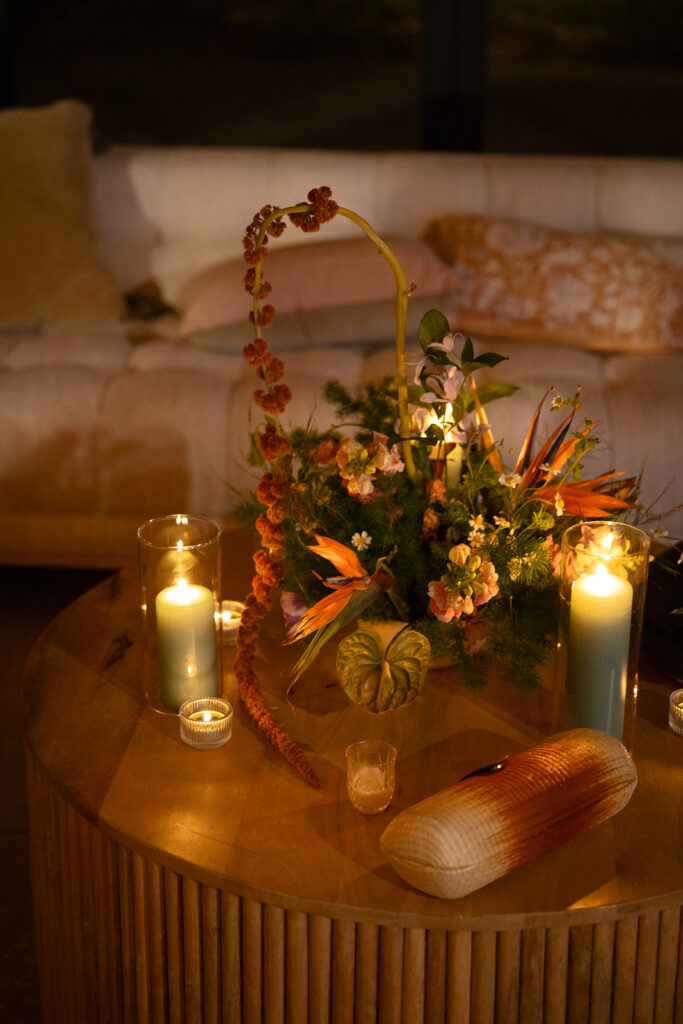 High-end Austin wedding cocktail lounge design with luxury details.